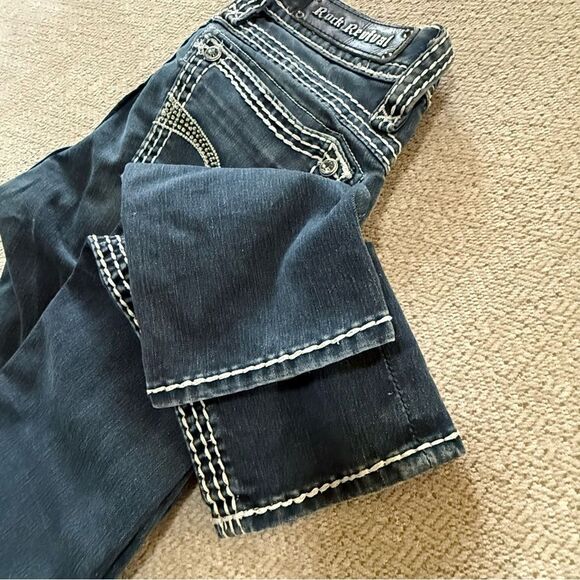 Rock Revival Aida Skinny Jeans Bling Concert Rodeo Women’s size 27 Buckle - Picture 9 of 16